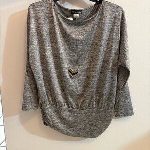 Love Riche Charcoal Long Sleeve Women's Top